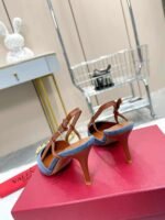 Valentino Garavani Vlogo Denim Slingback Pumps Denim - Image 3