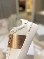 Valentino Garavani Rockstud Open Metallic Leather Sneaker Gold Uy2S0830Flrl71 - Image 4