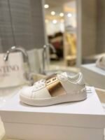 Valentino Garavani Rockstud Open Metallic Leather Sneaker Gold Uy2S0830Flrl71 - Image 7