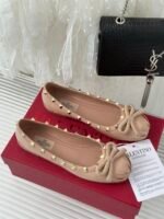 Valentino Garavani Rockstud Patent Leather Ballerina Rose Cannelle 3W2S0Hq5Vnw Gf9 - Image 8