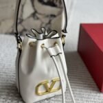 Valentino Mini Vlogo Signature Bucket Bag In Nappa Leather White 22Cm 3W2P0Z44Vnl 098 - Image 2