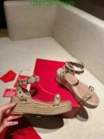 Valentino Rockstud Flatform Sandal In Calfskin Beige 2W2S0Gi3Baep45 - Image 6
