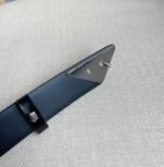 Prada Spazzolato Logo Black Belts 2Cm250 Zo6 F0002 - Image 4