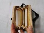 Chanel 19 Card Holder With Zipper Leather Beige Wallet - Image 4