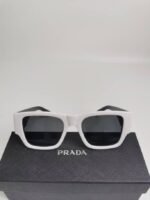 Prada Rectangle Sunglasses Black And White - Image 2
