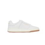 Saint Laurent Perforated Leather Sneaker White
