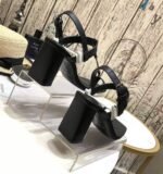 Saint Laurent Cassandra Leather Slingback Sandals Black 658198Dwett1000 - Image 2