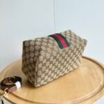 Gucci Vanity Medium Top Handle Bag Beige And Brown GG Canvas 27Cm ‎857799 FAFUF 9870 - Image 8