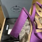 Prada High Heeled Satin Sandals Violet 1Xp48B 049 F0030 F 135 - Image 7