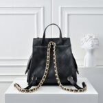 Chanel 25 Medium Size Backpack Grain Effect And Gold Metal Black 23Cm As5600 B20304 94305 - Image 4