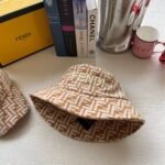 Fendi Fabric Ff Motif Bucket Hat Beige - Image 6