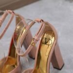 [Super Vip 1:1] Valentino Garavani Open Toe Pump One Stud Platform Patent Leather Rose Cannelle 1W2S0Ea3Laf Gf9 - Image 8