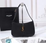 Saint Laurent Le 5 À 7 Hobo Bag In Smooth Leather Black Gold 23Cm 6572282R20W1000 - Image 10