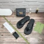 Gucci Women’S Chevron Thong Black ‎‎‎655463 J8710 1000 - Image 2
