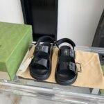 Gucci Women’S Mini Double G Sandal Rubber ‎Black 660243 J8700 1000 - Image 3