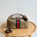 Gucci Vanity Medium Top Handle Bag Beige And Brown GG Canvas 27Cm ‎857799 FAFUF 9870 - Image 2