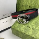 Gucci Interlocking Men Belt Black 411924 H917N 1060 - Image 4