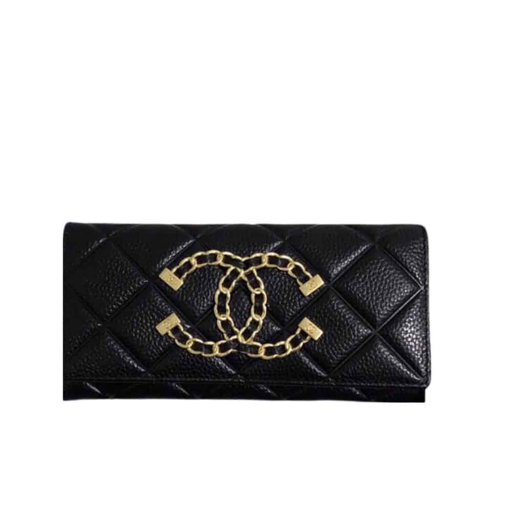 xr:d:DAFy0M-Gj-4:323,j:8752028493498666267,t:23110803 Chanel Cc Long Flap Wallet Black 19Cm - Image 1