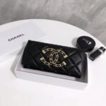 Chanel Cc Long Flap Wallet Black 19Cm - Image 2