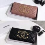 Chanel Cc Long Flap Wallet Black 19Cm - Image 3