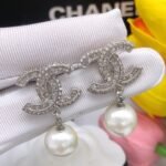 Chanel Cc Silver Earrings - Image 2