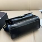 Chanel Large Straight Lined Flap Bag In Black 28Cm - Image 6