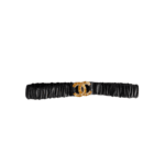 Chanel Women’S Belt With Elastic Cowhide Encrusted Gold 30Mm