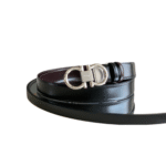 Salvatore Ferragamo Reversible Leather Belt Black 3.5Cm