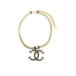 Chanel Women’S And Gold Metal Cc Necklace