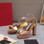 [Super Vip 1:1] Valentino Garavani Open Toe Pump One Stud Platform Patent Leather Rose Cannelle 1W2S0Ea3Laf Gf9 - Image 3