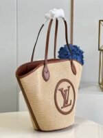 Summer Set: Louis Vuitton Saint Jacques Brown 45Cm And Lock It Flat Raffia Mules Brown - Image 3