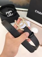 Chanel Belt Double C Pearls 28Mm - Image 2