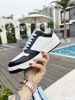 Prada District Leather Sneaker Black White 1E790M 3Lj6 F0964 F 030 - Image 8