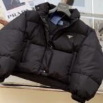 Prada Re Nylon Cropped Convertible Down Jacket Black 291805 11A9 F0002 S 222 - Image 5
