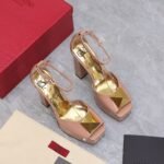 [Super Vip 1:1] Valentino Garavani Open Toe Pump One Stud Platform Patent Leather Rose Cannelle 1W2S0Ea3Laf Gf9 - Image 4