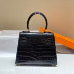 Hermes Mini Kelly K20 Gold-Toned Hardware Black 20Cm - Image 7