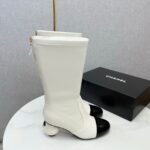 [Super Vip 1:1] Chanel Mid Boots Smooth Leather White and Black G46776 B22203 U4187 - Image 3
