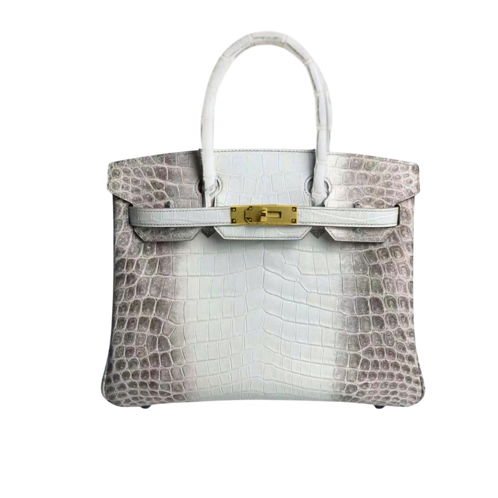 thumnail-13 Hermes Birkin 30 Niloticus Himalaya Blanc Finish Gold Kelly 30Cm - Image 1