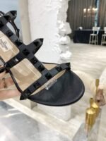 Valentino Garavani Rockstud Leather Sandals Black - Image 4