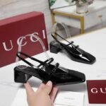 Gucci Women Pump With Double G Black Leather 832474 Bnc80 1000 - Image 2