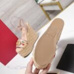 Valentino Garavani Natural Logo Wedges Sandal Beige 6W0S0Ly9Cec32H - Image 4