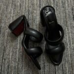 Christian Louboutin Inflama Sab Black Leather Sandal 1230780B439 - Image 2