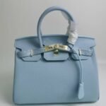 Hermes Birkin 35 Togo Leather Gold Hardware Blue 35Cm - Image 6