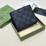 Gucci Interior Bi Fold Wallet Black And Grey 11cm - Image 2