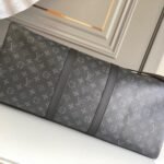 Louis Vuitton Keepall Bandoulière 50 Monogram Eclipse Boston Travel Bag Black 50cm M14202 - Image 4