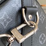 Louis Vuitton Keepall Bandoulière 50 Monogram Eclipse Boston Travel Bag Black 50cm M14202 - Image 5