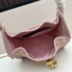 Chanel 25 Small Handbag Grained And Gold Tone Metal Light Pink 26cm AS5293 B20304 NAGEO - Image 8