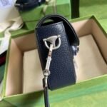 Gucci Horsebit 1955 Small Shoulder Bag GG Supreme Canvas Navy Blue 20cm 658574 96IWN 4076 - Image 6