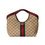 Gucci Giglio Small Tote Bag GG Canvas Dark Brown 25cm 860845 AAF8L 2547