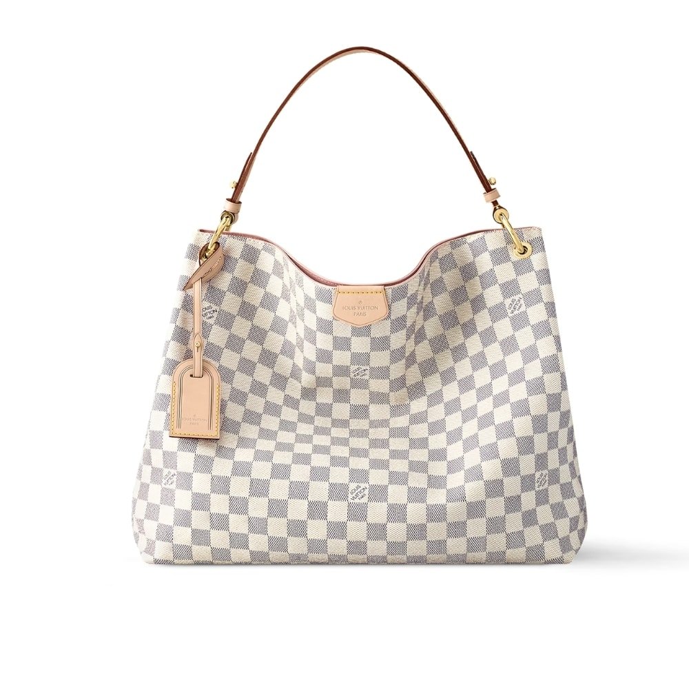 234-5 Louis Vuitton Graceful PM Damier Azur 35Cm N42249 - Image 1